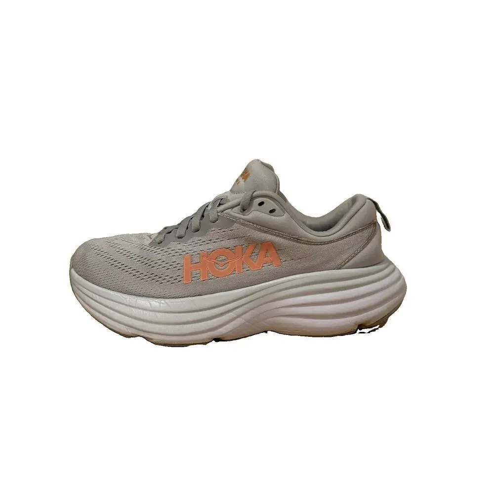 HOKA Bondi 8 Running Shoe Harbor Mist/Lunar Rock Women's Size 7.5B Style 1127952